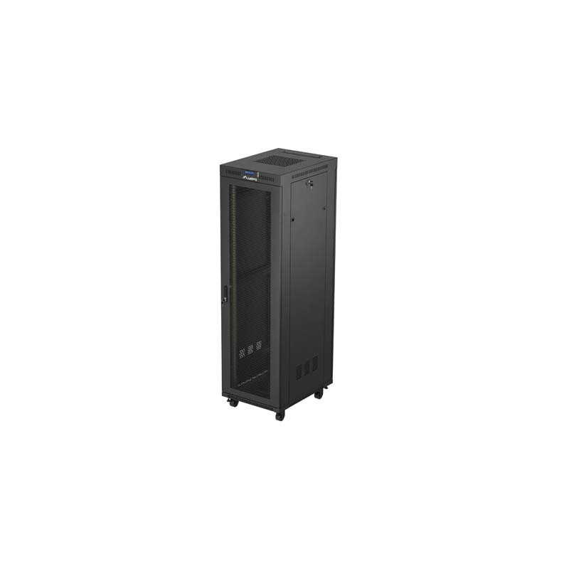 19'' VOĽNE STOJÚCA RACKOVÁ SKRIŇA 42U/600X800 (FLAT PACK) SO SIEŤOVÝMI DVERAMI LCD ČIERNA LANBERG V2