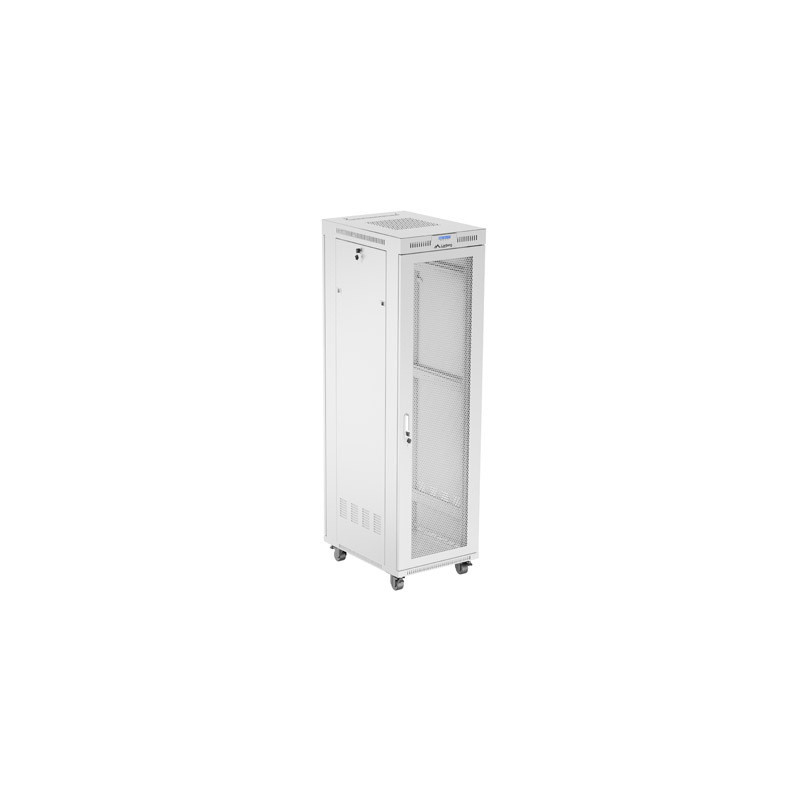 19'' VOĽNE STOJÚCA RACKOVÁ SKRIŇA 42U 600X800 ŠEDÁ S PERFOROVANÝMI DVERAMI LANBERG (PLOCHÉ BALENIE)