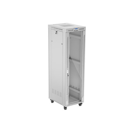 19'' VOĽNE STOJÚCA RACKOVÁ SKRIŇA 42U 600X800 ŠEDÉ SKLENENÉ DVERE LCD LANBERG (FLAT PACK) V2