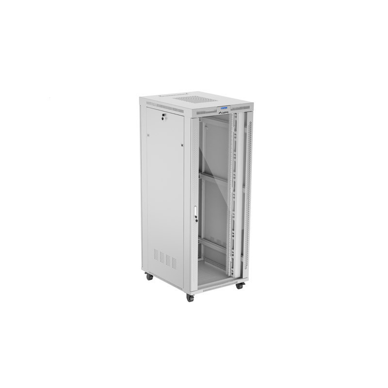 19'' VOĽNE STOJÚCA RACKOVÁ SKRIŇA 42U 800X1000 ŠEDÉ SKLENENÉ DVERE LCD LANBERG (FLAT PACK) V2