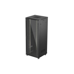 19'' VOĽNE STOJÚCA RACKOVÁ SKRIŇA 42U 800X800 ČIERNE SKLENENÉ DVERE LANBERG (PLOCHÉ BALENIE)