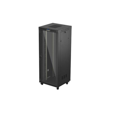 19'' VOĽNE STOJÚCA RACKOVÁ SKRIŇA 42U/800X800 (FLAT PACK) S PRESKLENÝMI DVERAMI LCD ČIERNA LANBERG V2