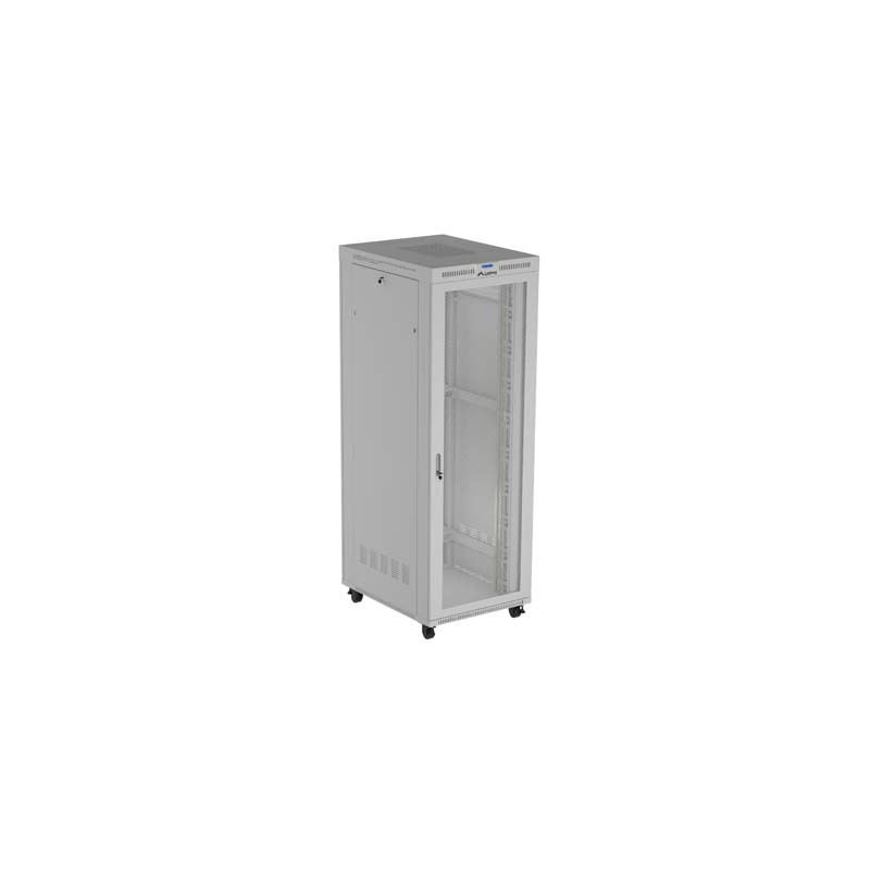 19'' VOĽNE STOJÚCA RACKOVÁ SKRIŇA 47U 800X1000 ŠEDÝ S PERFOROVANÝMI DVERAMI LANBERG (FLAT PACK) V2