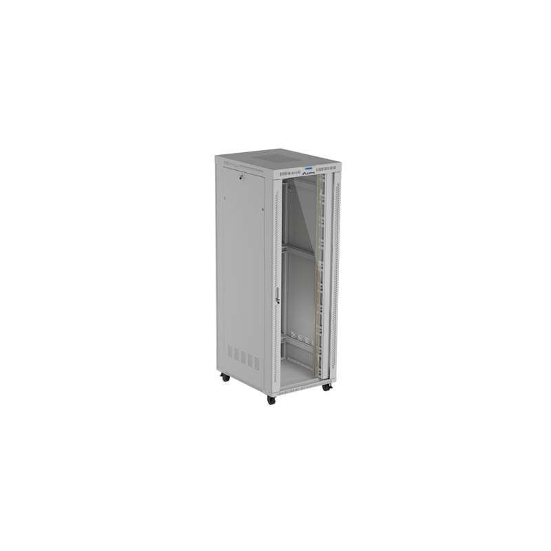 19'' VOĽNE STOJÚCA RACKOVÁ SKRIŇA 47U 800X1000 ŠEDÉ PRESKLENÉ DVERE LCD LANBERG (FLAT PACK) V2