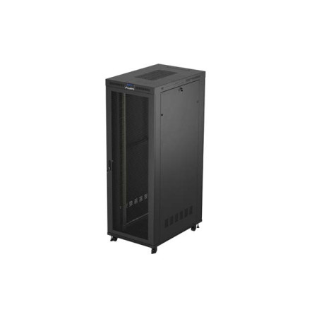 19'' VOĽNE STOJÚCA RACKOVÁ SKRIŇA 47U 800X1200 ČIERNY LCD S PERFOROVANÝMI DVERAMI LANBERG (FLAT PACK) V2