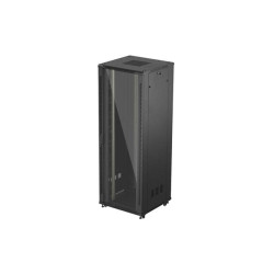 19'' VOĽNE STOJÚCA RACKOVÁ SKRIŇA 47U 800X800 ČIERNE SKLENENÉ DVERE LANBERG (PLOCHÉ BALENIE)