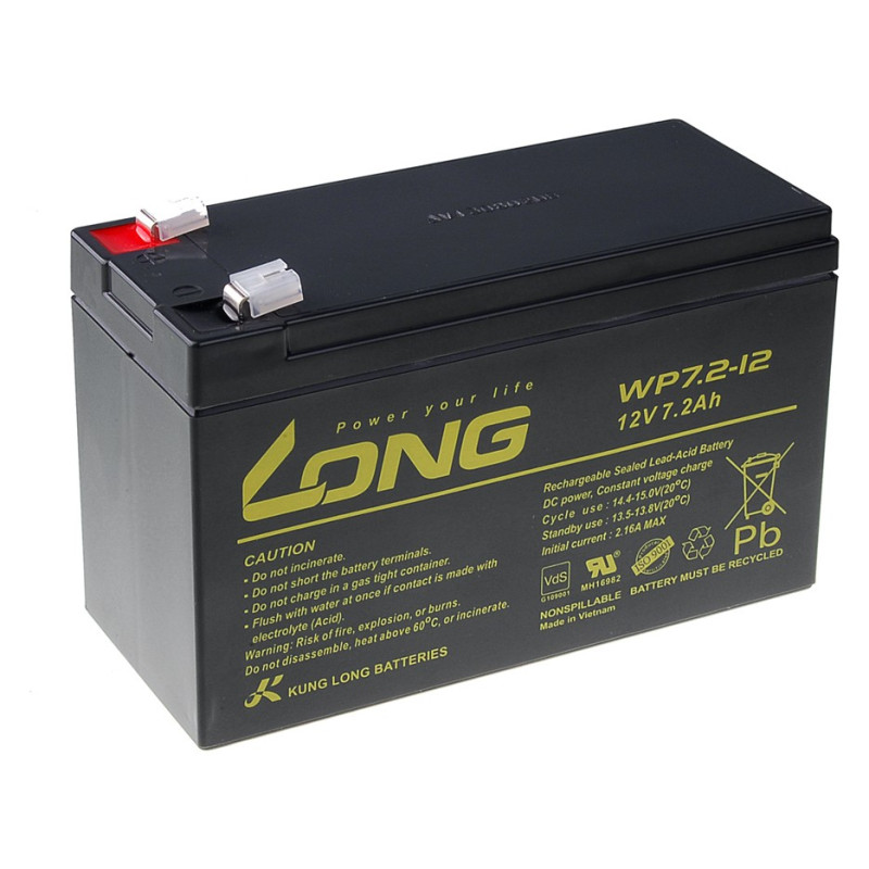Long 12V 7,2Ah olovený akumulátor F2