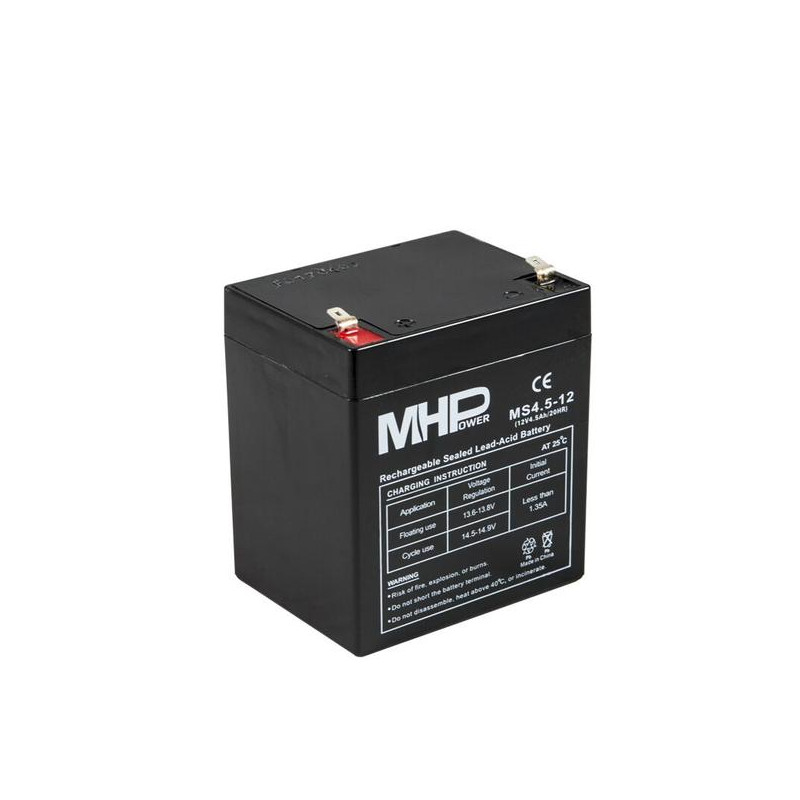 Pb akumulátor MHPower VRLA AGM 12V/4,5Ah (MS4.5-12
