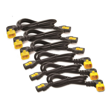 Power Cord Kit (6 ea), Locking C13toC14(90Dg), 1.8m