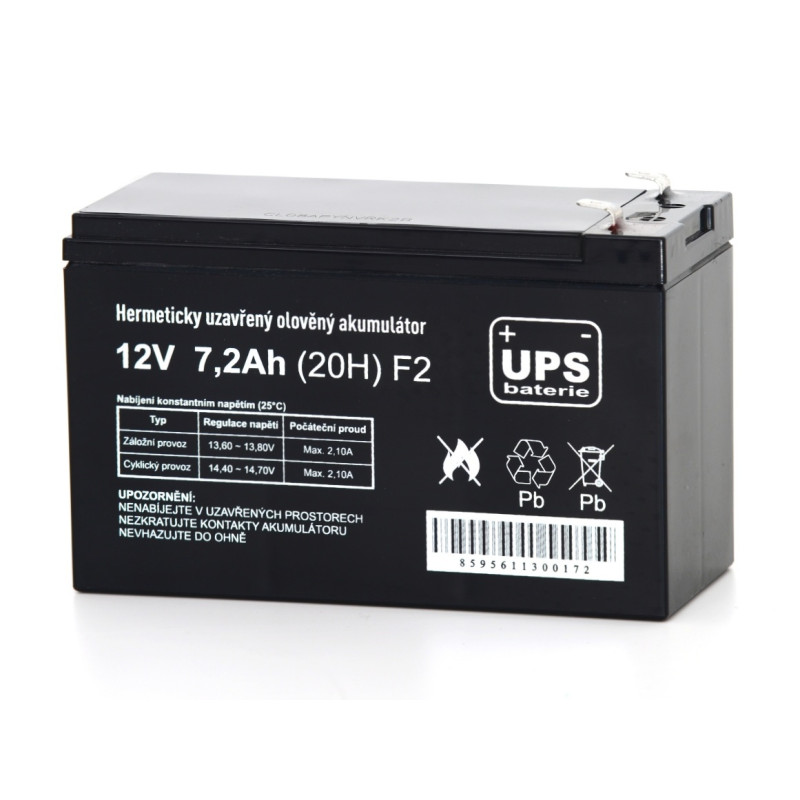 UPS batéria 12V 7,2Ah F2