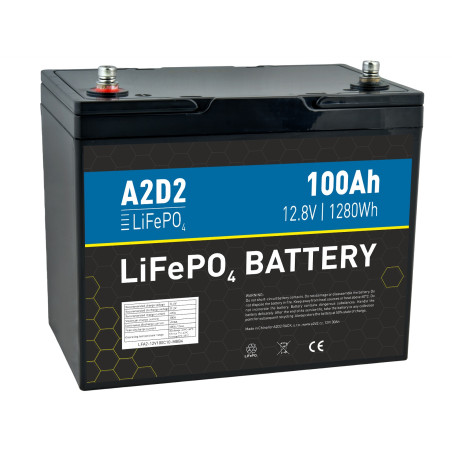 A2D2 batéria LiFePO4 12,8V 100Ah M8 (NewCell cells)