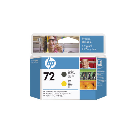 HP no 72 - matná čierna a žltá tlač. hlava, C9384A