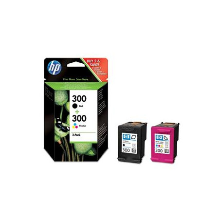HP 300 - combo pack (čierna, 3farebná), CN637EE