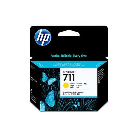 HP no 711 - žltá ink. kazeta - 3 pack, CZ136A