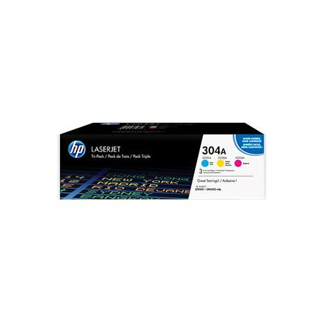 HP 304A trojbalenie - azúrová, purpurová, žltá