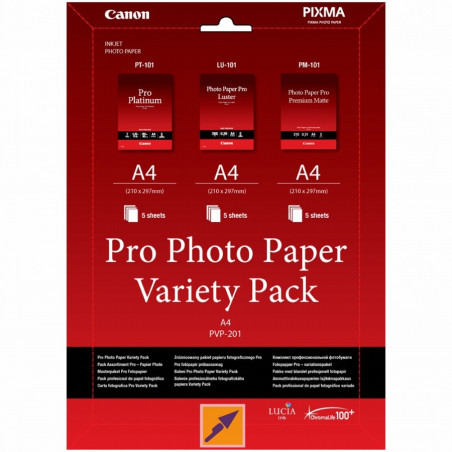 Canon PVP-201 PRO, A4 fotopapier Variety Pack