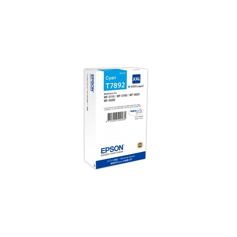 WF-5xxx Series Ink Cartridge XXL Cyan T7892