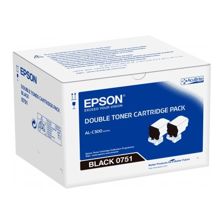 Double pack Toner Black - Epson WorkForce AL-C300