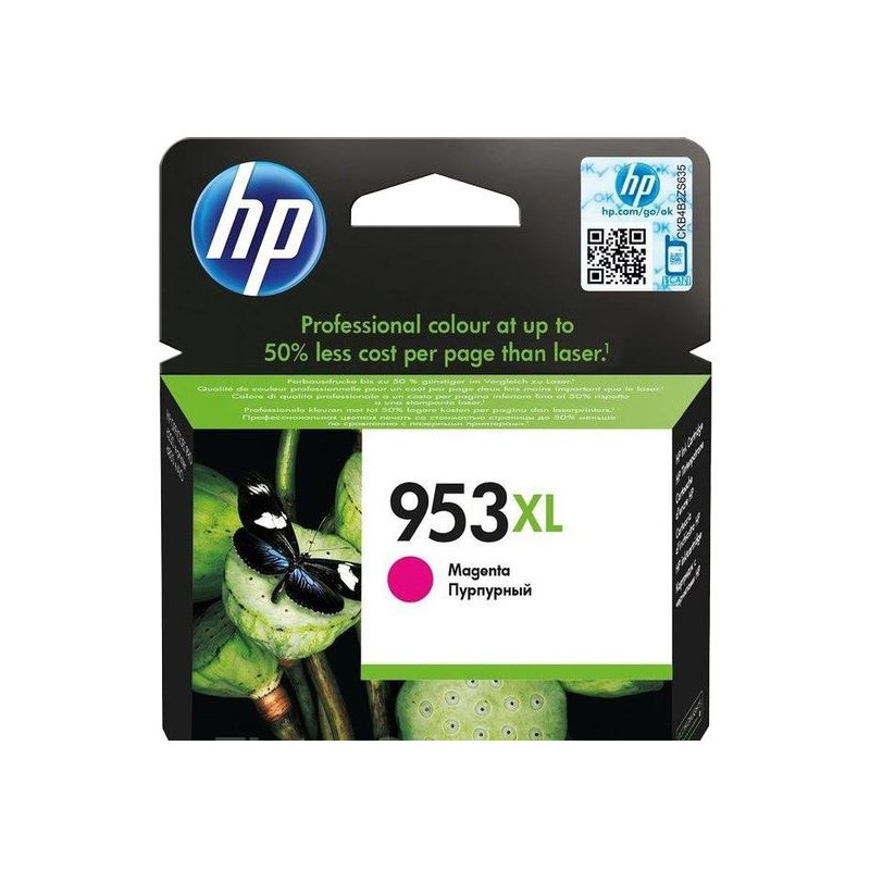 HP 953XL purpurová inkoustová kazeta, F6U17AE