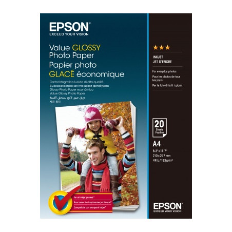 EPSON Value Glossy Photo Paper A4 20 listov