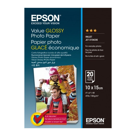 EPSON Value Glossy Photo Paper 10x15cm 20 sheet