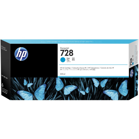 HP no 728 300-ml azúrová ink. kazeta