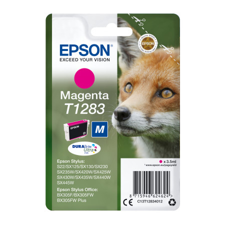 Epson Singlepack Magenta T1283 DURABrite Ultra Ink