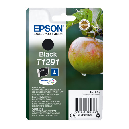 Epson Singlepack Black T1291 DURABrite Ultra Ink