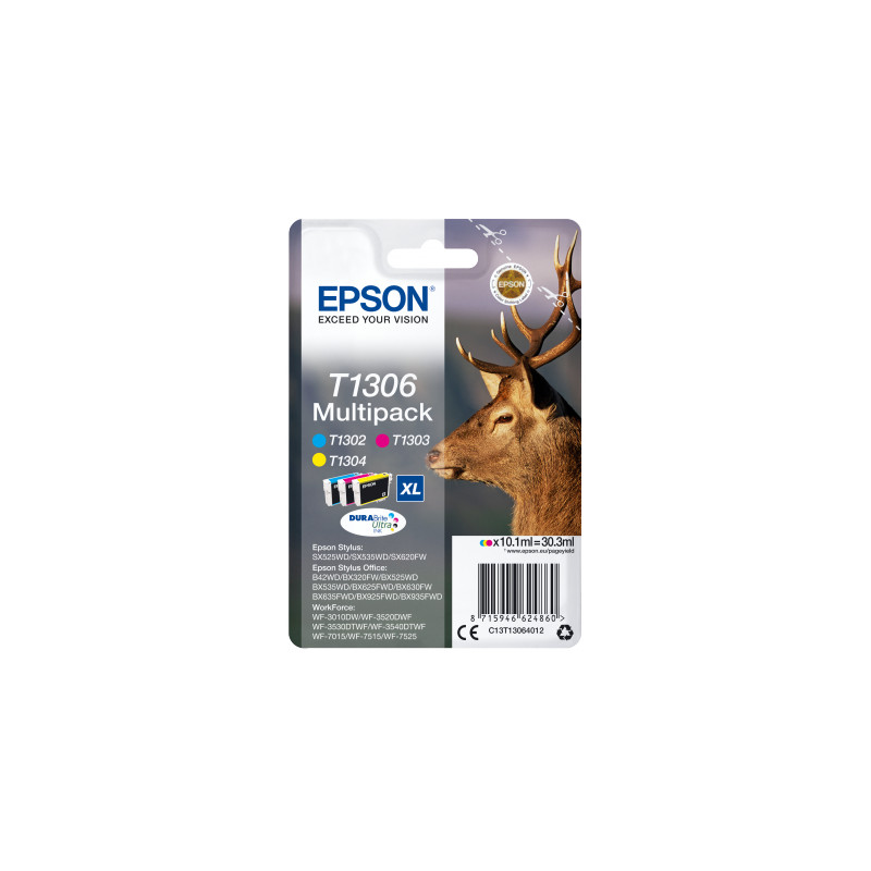 Epson Multipack 3-colours T1306 DURABrite UltraInk
