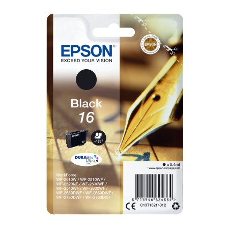 Epson Singlepack Black 16 DURABrite Ultra Ink
