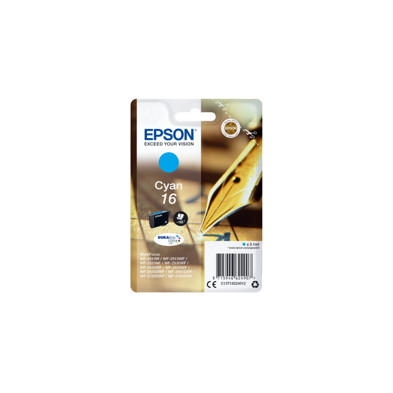 Epson Singlepack Cyan 16 DURABrite Ultra Ink