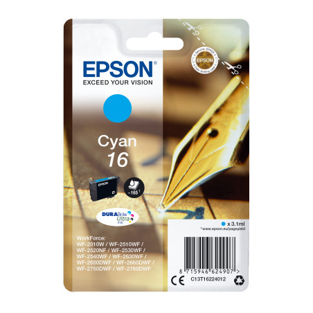 Epson Singlepack Cyan 16 DURABrite Ultra Ink