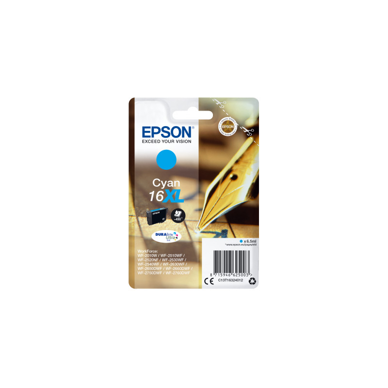 Epson Singlepack Cyan 16XL DURABrite Ultra Ink