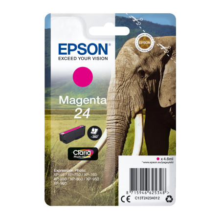 Epson Singlepack Magenta 24 Claria Photo HD Ink