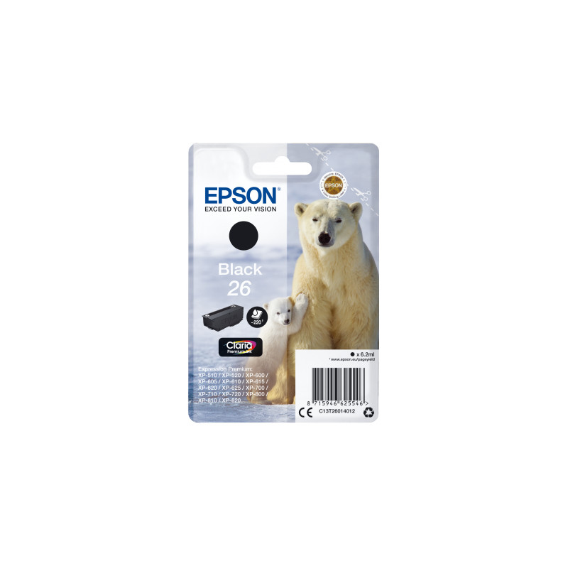 Epson Singlepack Black 26 Claria Premium Ink