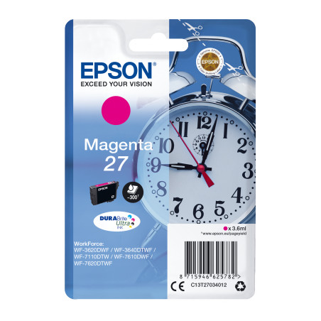 Epson Singlepack Magenta 27 DURABrite Ultra Ink