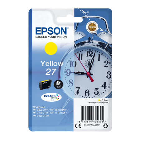 Epson Singlepack Yellow 27 DURABrite Ultra Ink