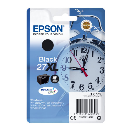 Epson Singlepack Black 27XL DURABrite Ultra Ink