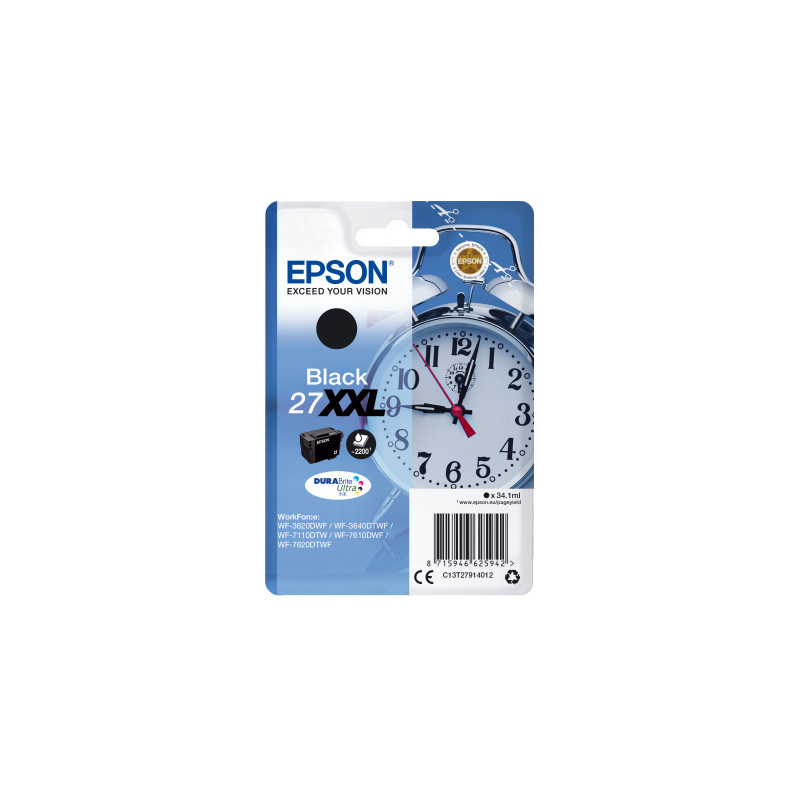 Epson Singlepack Black 27XXL DURABrite Ultra Ink