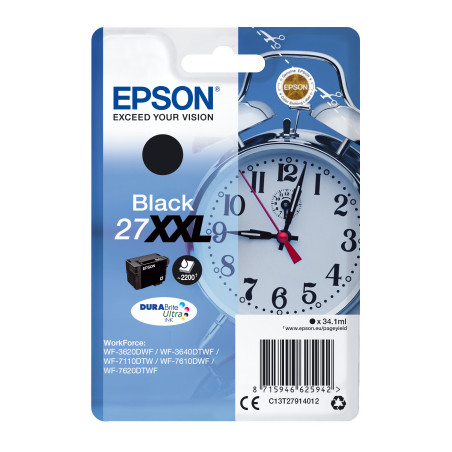 Epson Singlepack Black 27XXL DURABrite Ultra Ink
