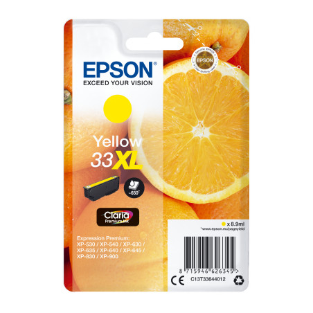 Epson Singlepack Yellow 33XL Claria Premium Ink
