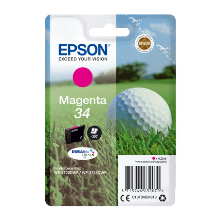 Epson Singlepack Magenta 34 DURABrite Ultra Ink