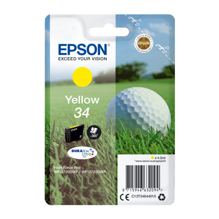 Epson Singlepack Yellow 34 DURABrite Ultra Ink