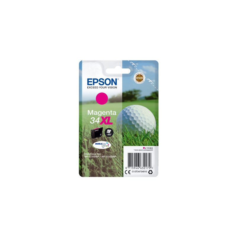 Epson Singlepack Magenta 34XL DURABrite Ultra Ink