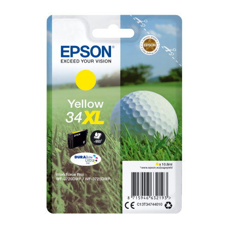 Epson Singlepack Yellow 34XL DURABrite Ultra Ink