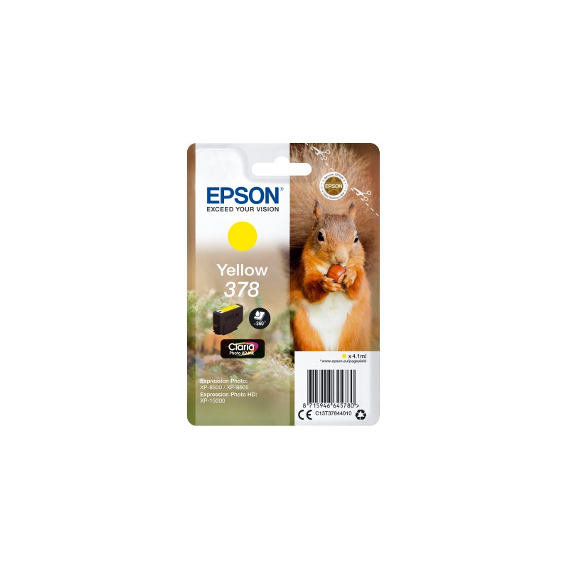 EPSON Singlepack Yellow 378 Claria Photo HD ink