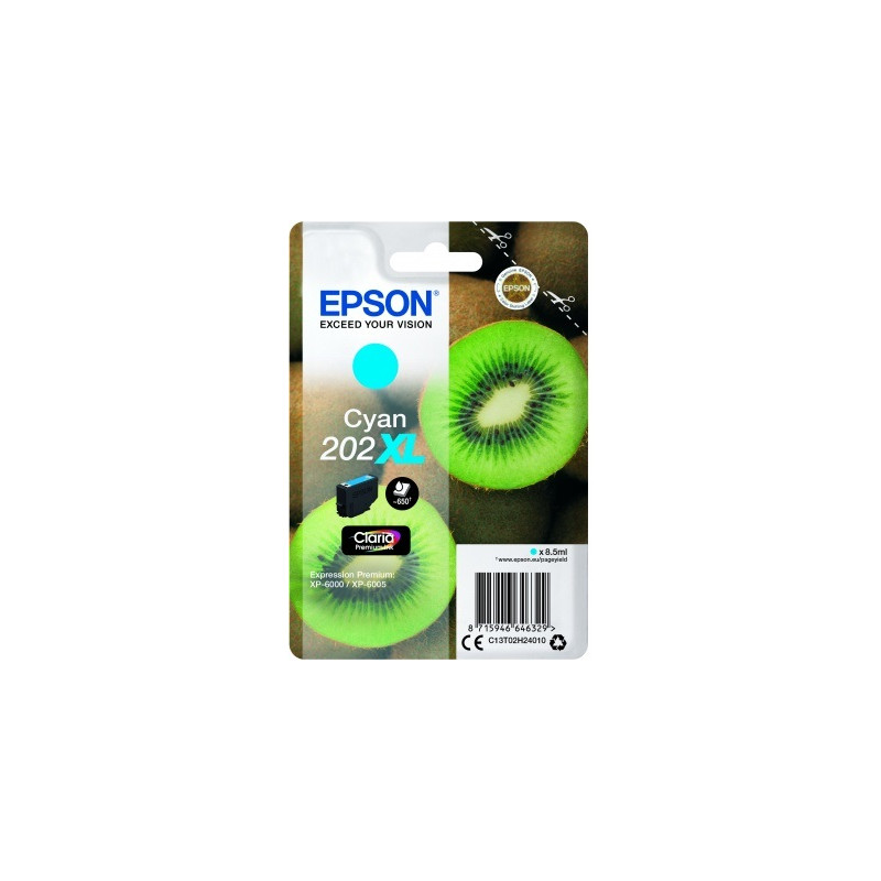 EPSON singlepack,Cyan 202XL,Premium Ink,XL