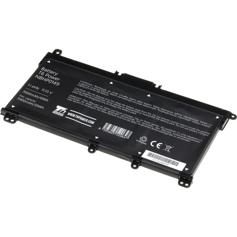 Batéria T6 Power HP 250 G7, 255 G7, 15-cs000, 15-da000, 17-by000, 3600mAh, 41Wh, 3cell, Li-pol