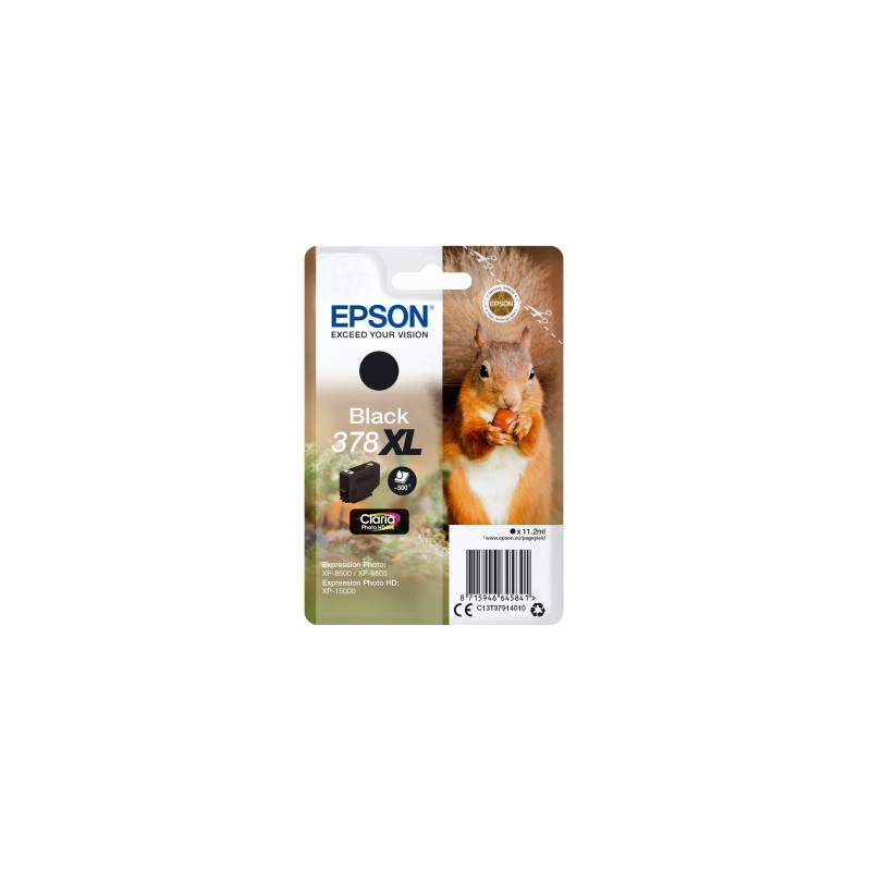 Epson Singlepack Black 378 XL Claria Photo HD Ink