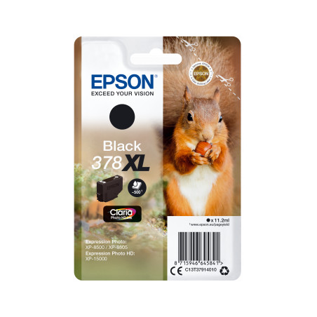 Epson Singlepack Black 378 XL Claria Photo HD Ink